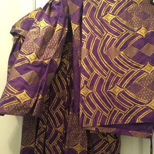 Purple and Gold African Outfit